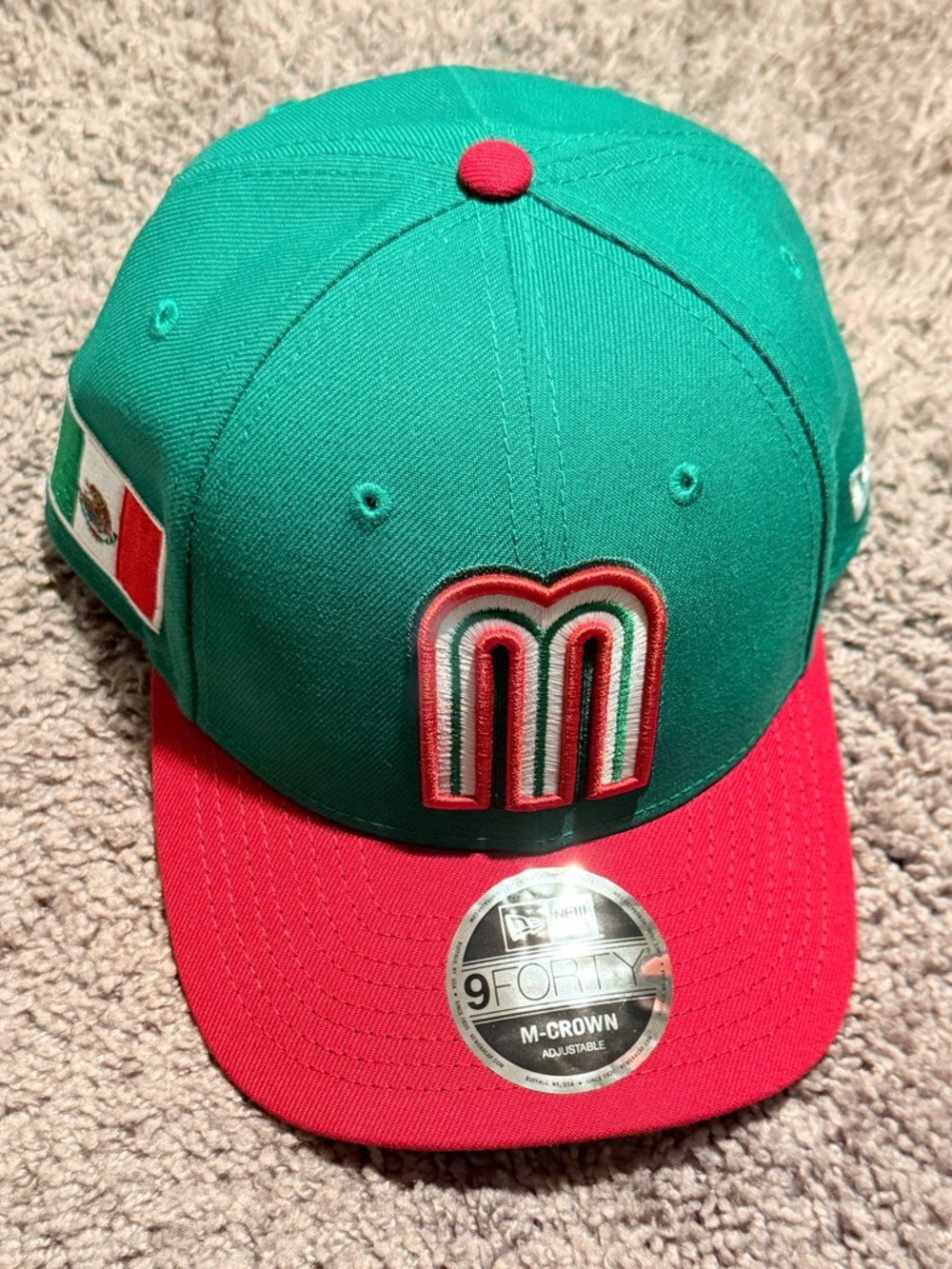 New Era 9Forty Mexico Green/Red M-Crown SnapBack Cap